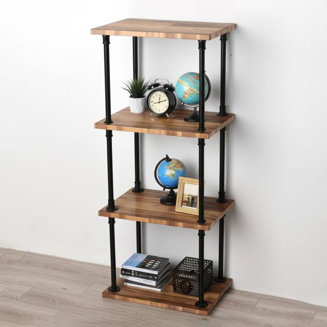 Kệ ống nước sắt 4 tầng gỗ Tràm 60x45x145cm - PPF010