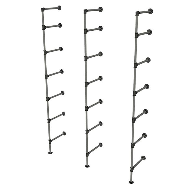 Kệ ống nước sắt tiện ren 6 tầng gỗ Tràm 160x40x220cm - PPF009
