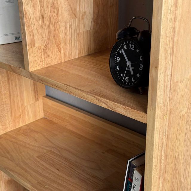 Kệ sách LAMI gỗ cao su 70x30x150cm - KS68292