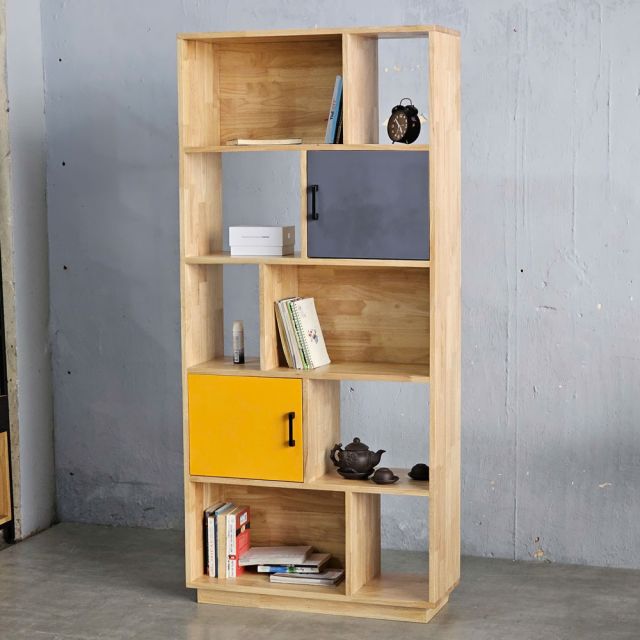 Kệ sách hiện đại BOTA gỗ cao su 80x30x175cm - KS68293