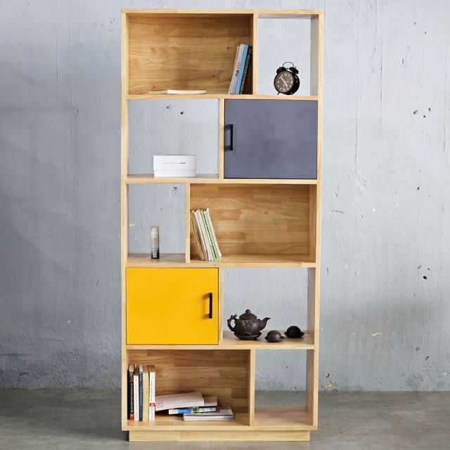 Kệ sách hiện đại BOTA gỗ cao su 80x30x175cm - KS68293