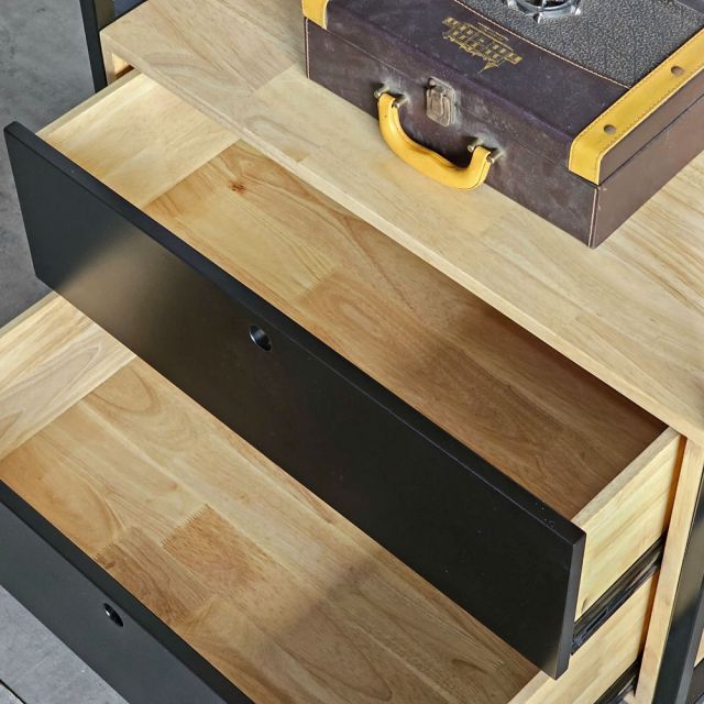 Kệ quần áo VEGA 3 tầng kết hợp hộc tủ 80x45x200(cm) KQA68042