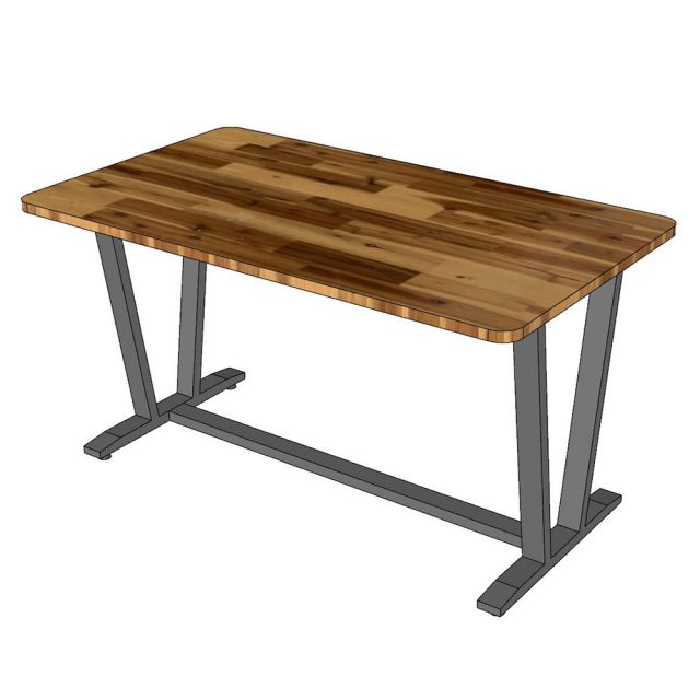 Bàn ăn VAP 140x80cm Gỗ Tràm chân sắt sơn tĩnh điện - BA68212
