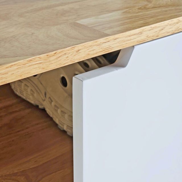 Tủ giày 2 cánh 90x35x103cm gỗ cao su KG68081