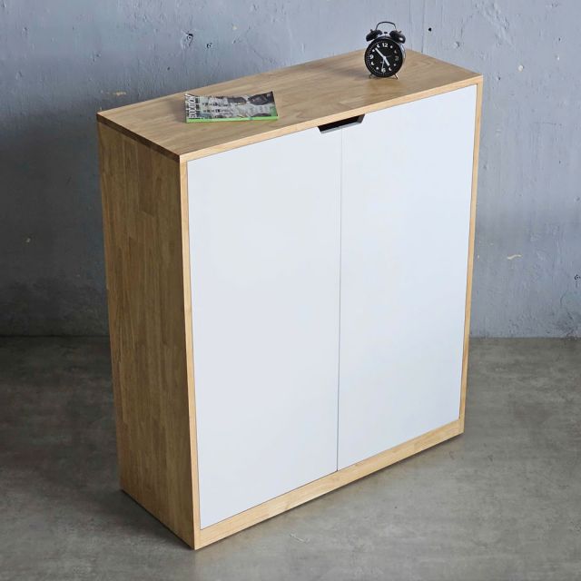 Tủ giày 2 cánh 90x35x103cm gỗ cao su KG68081