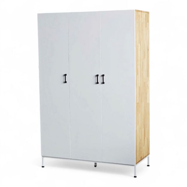 Tủ quần áo 3 cánh 120x53x184cm gỗ cao su TQA68054