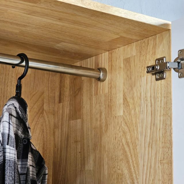 Tủ quần áo 3 cánh 120x53x184cm gỗ cao su TQA68054
