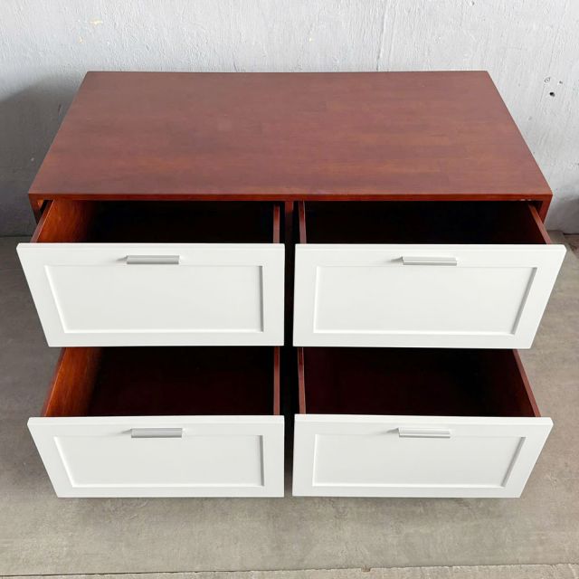 Tủ quần áo 4 hộc kéo gỗ cao su 110x40x70cm -TQA68053