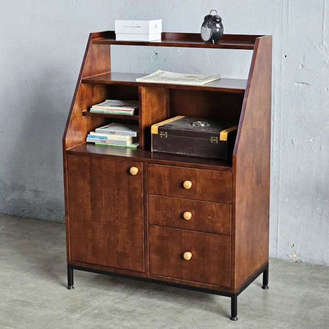 Tủ trang trí có ngăn kéo 80x40x110cm gỗ cao su KTB68146