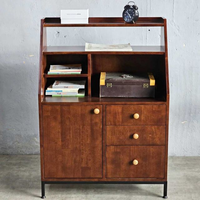 Tủ trang trí có ngăn kéo 80x40x110cm gỗ cao su KTB68146