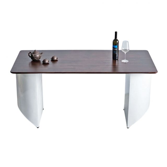 Bàn ăn CELLA 160x80cm gỗ tràm chân sắt BA68219