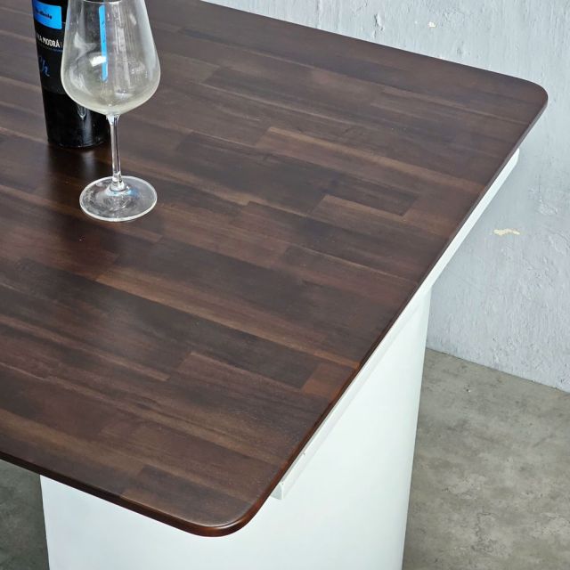 Bàn ăn CELLA 160x80cm gỗ tràm chân sắt BA68219
