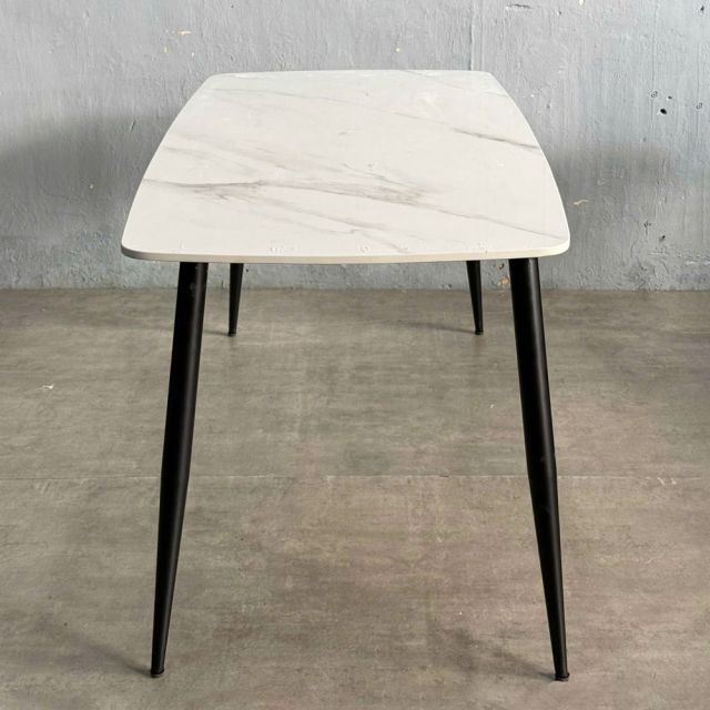 Bàn ăn chữ nhật 160x80cm mặt đá chân CONE BA68218
