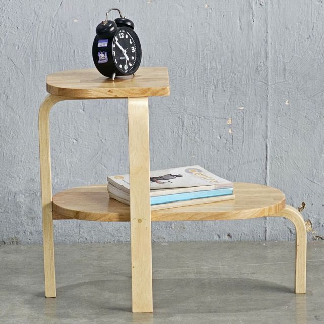 Bàn bên sofa JORA gỗ cao su SST043