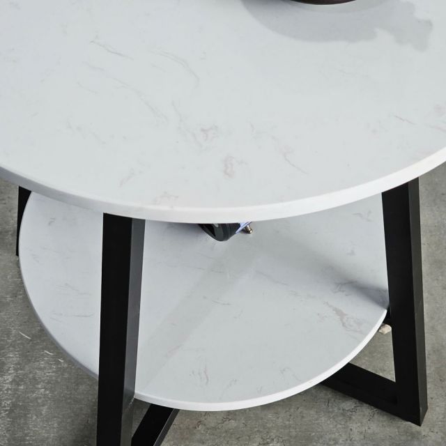 Bàn bên Sofa 2 tầng mặt đá - SST024
