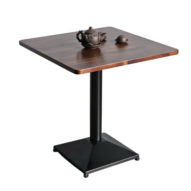 Bàn cafe vuông 70x70cm gỗ tràm chân sắt CFD68251
