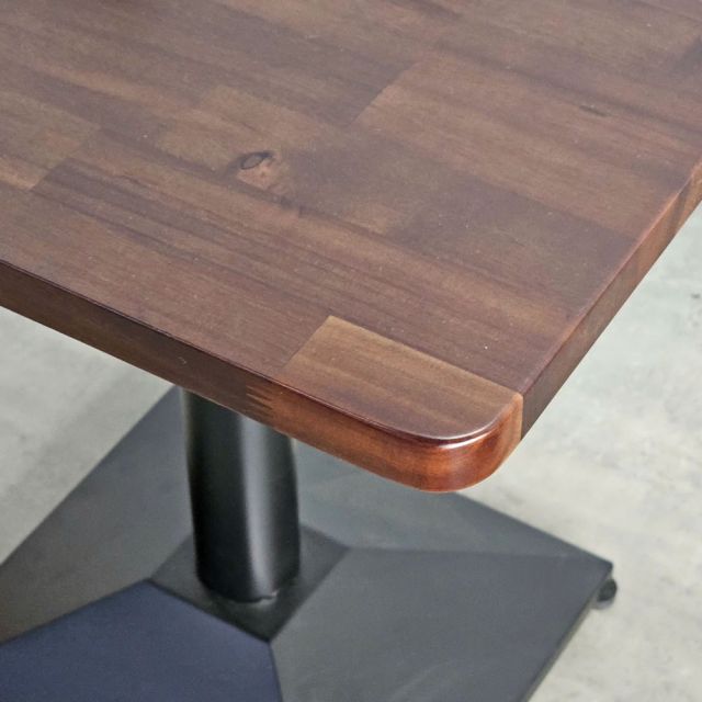 Bàn cafe vuông 70x70cm gỗ tràm chân sắt CFD68251
