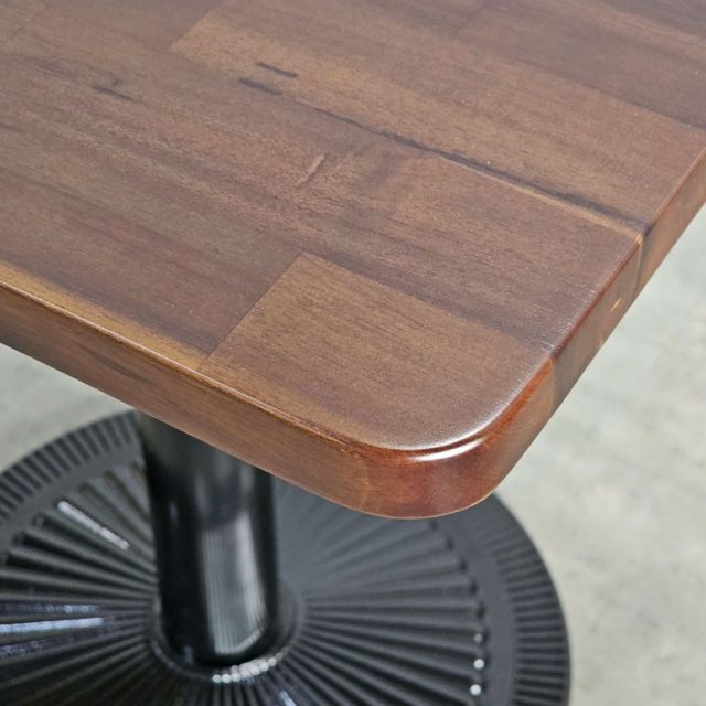Bàn cafe vuông 70x70cm gỗ tràm chân sắt đế đúc CFD68250