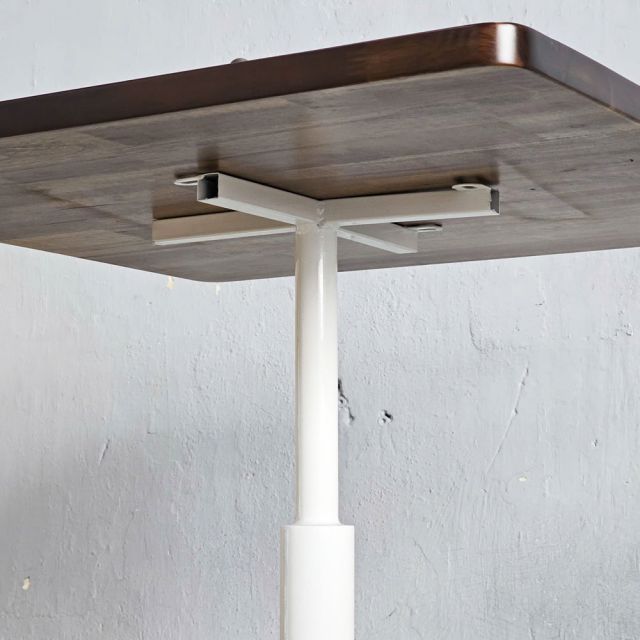 Bàn cafe vuông 70x70cm gỗ tràm chân sắt CFD68249