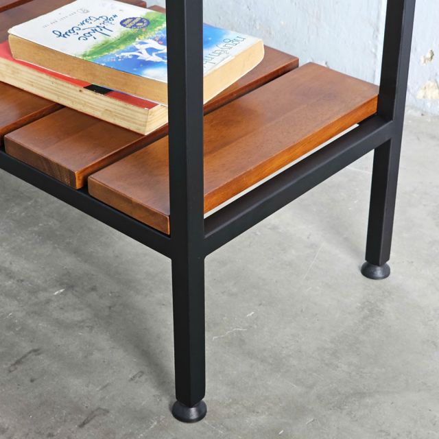 Bàn console 2 tầng có ngăn kéo gỗ khung sắt CST045
