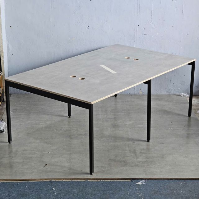 Bàn cụm 4 người 200x120cm gỗ plywood hệ Slean HBSL041