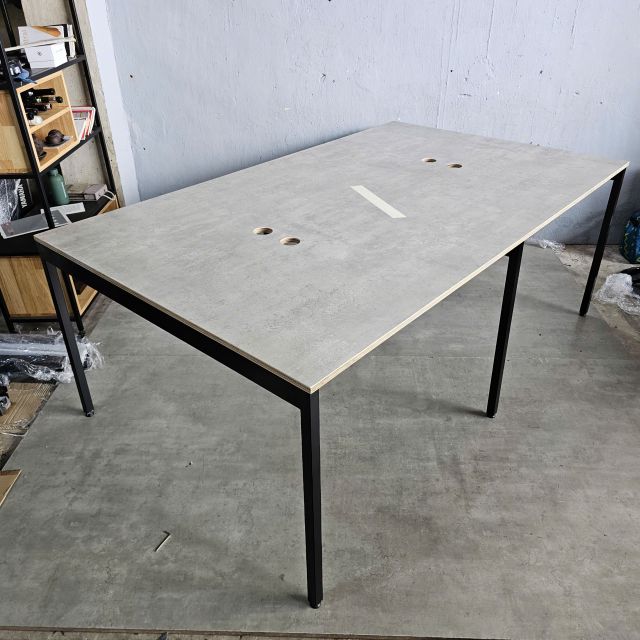Bàn cụm 4 người 200x120cm gỗ plywood hệ Slean HBSL041