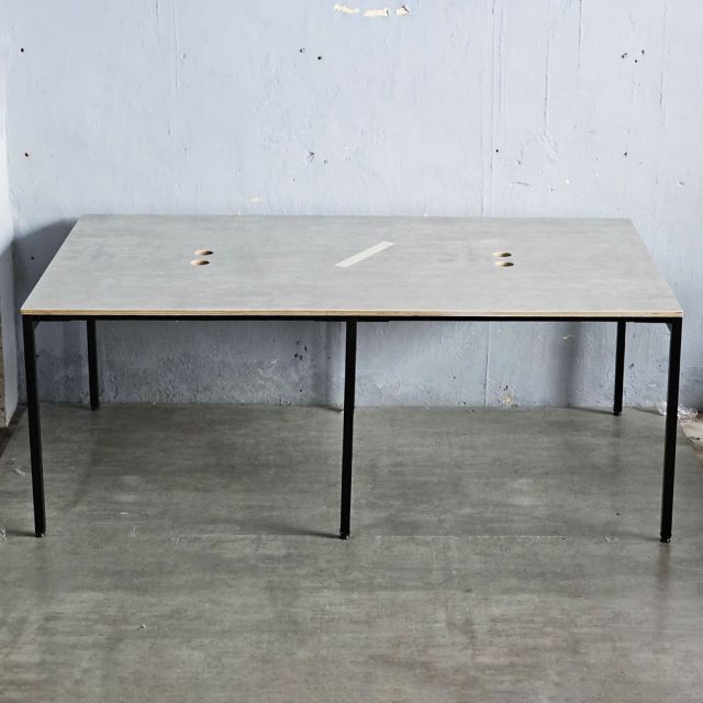 Bàn cụm 4 người 200x120cm gỗ plywood hệ Slean HBSL041