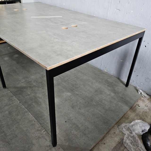 Bàn cụm 4 người 200x120cm gỗ plywood hệ Slean HBSL041