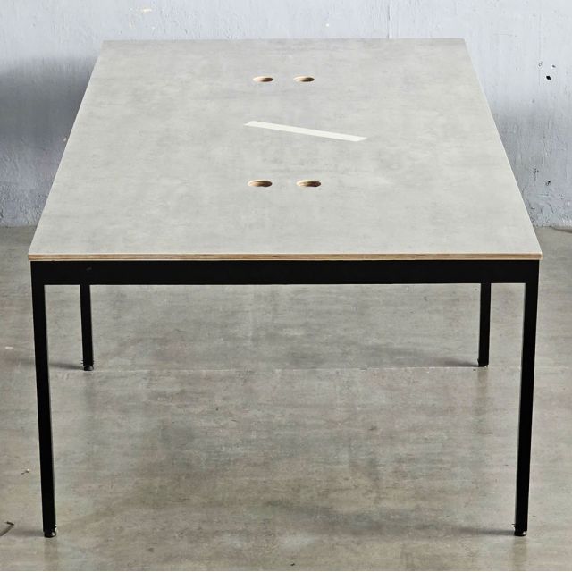 Bàn cụm 4 người 200x120cm gỗ plywood hệ Slean HBSL041