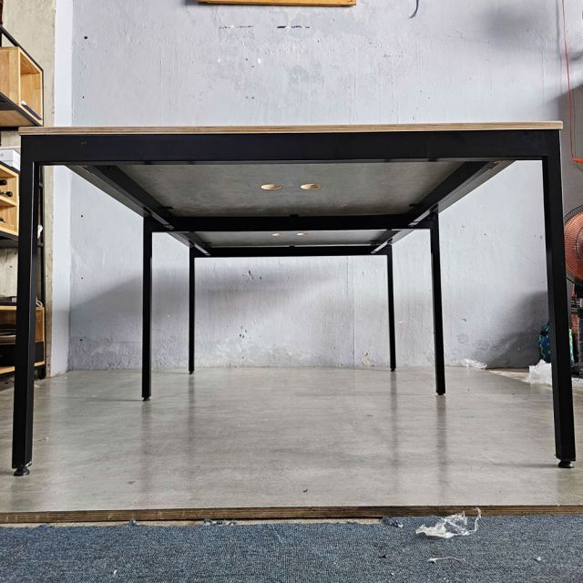 Bàn cụm 4 người 200x120cm gỗ plywood hệ Slean HBSL041
