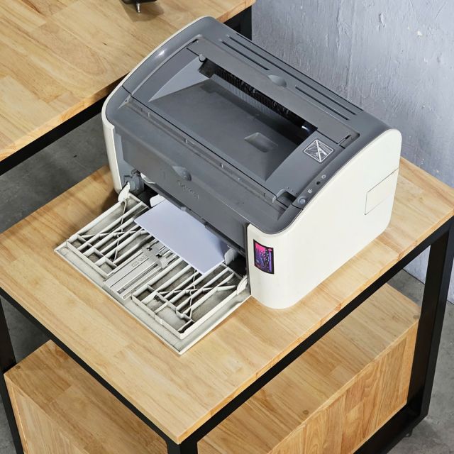 Bàn máy tính liền kệ để máy in 165x60cm gỗ cao su FD68070