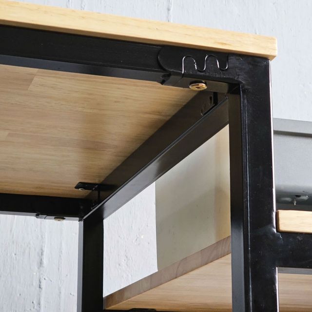 Bàn máy tính liền kệ để máy in 165x60cm gỗ cao su FD68070