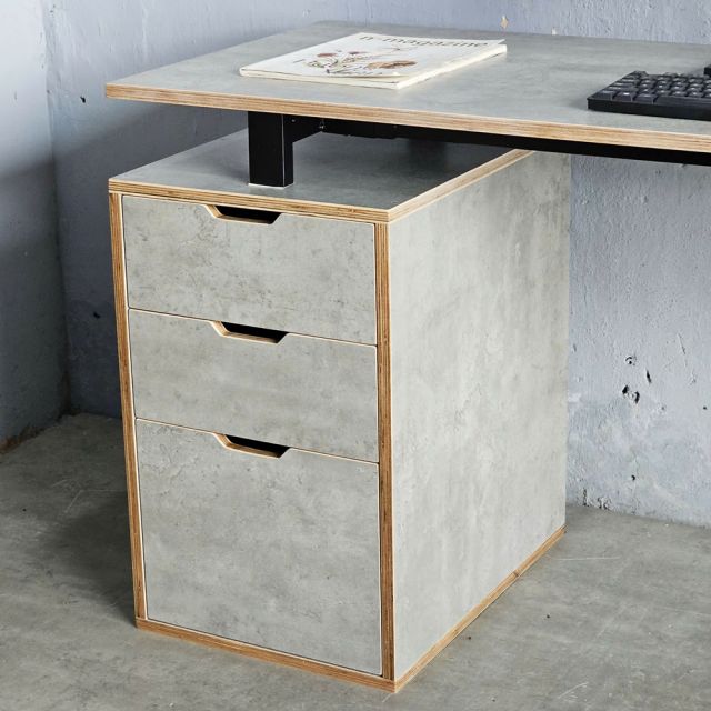 Bàn làm việc gác tủ 160x55cm gỗ plywood hệ CONE HBCO070