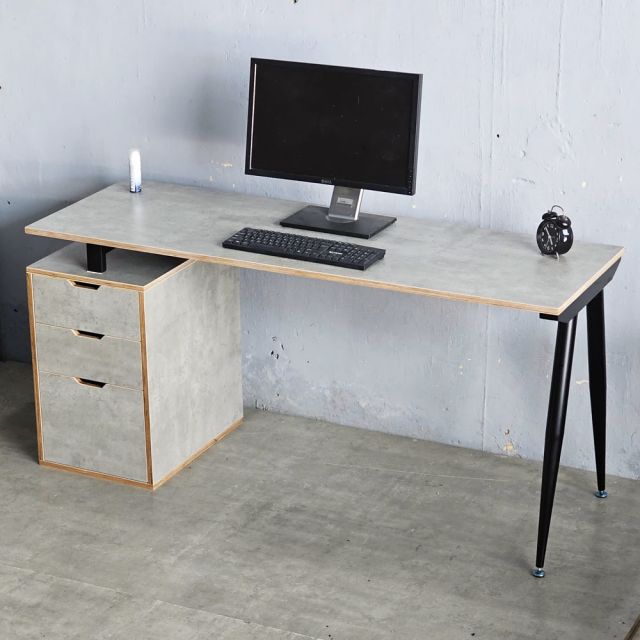 Bàn làm việc gác tủ 160x55cm gỗ plywood hệ CONE HBCO070