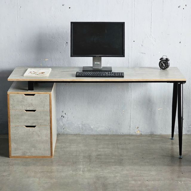 Bàn làm việc gác tủ 160x55cm gỗ plywood hệ CONE HBCO070