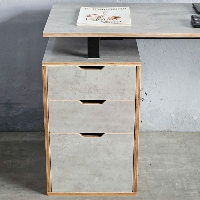 Bàn làm việc gác tủ 160x55cm gỗ plywood hệ CONE HBCO070