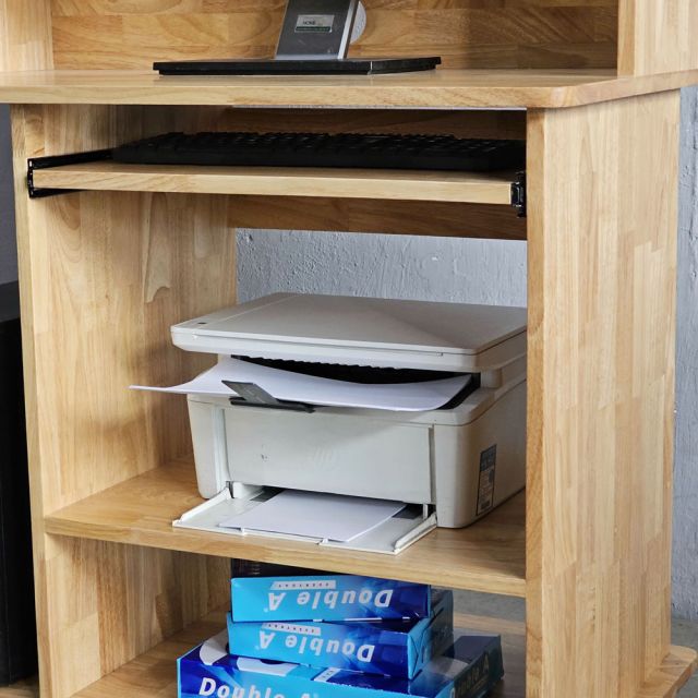 Bàn máy tính, máy in Printo 90x50cm gỗ cao su COD68059