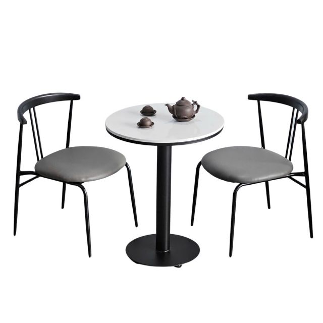 Combo bàn tròn mặt gạch bông và 2 ghế cafe CBCF317