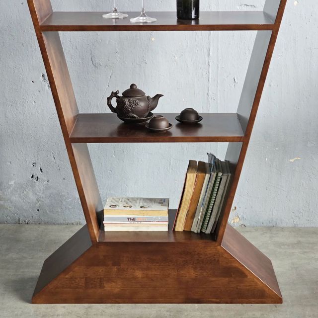 Kệ trang trí Jorum hình lục bình 80x30x160cm gỗ cao su KS68304