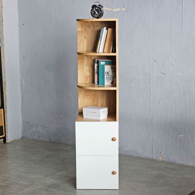 Kệ tủ góc tường 30x30x140cm gỗ cao su KGT68008
