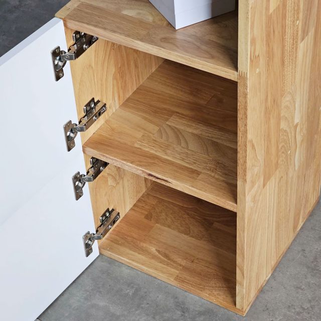 Kệ tủ góc tường 30x30x140cm gỗ cao su KGT68008