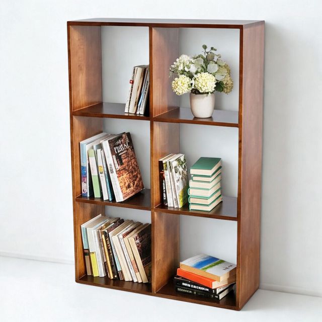 Kệ sách Limba 80x28x120cm gỗ cao su KS68306 Kệ sách Limba 80x28x120cm gỗ cao su KS68306