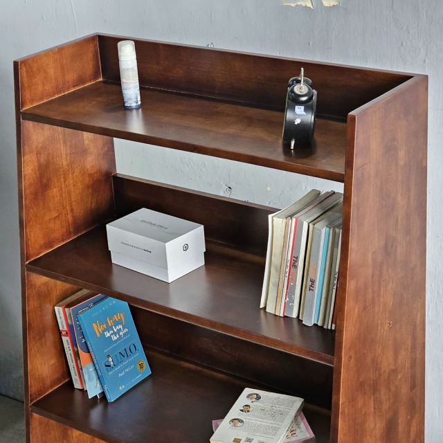 Kệ sách Angle 80x40x150cm gỗ cao su KS68301