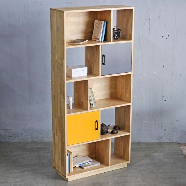 Kệ sách hiện đại BOTA gỗ cao su 80x30x175cm - KS68293