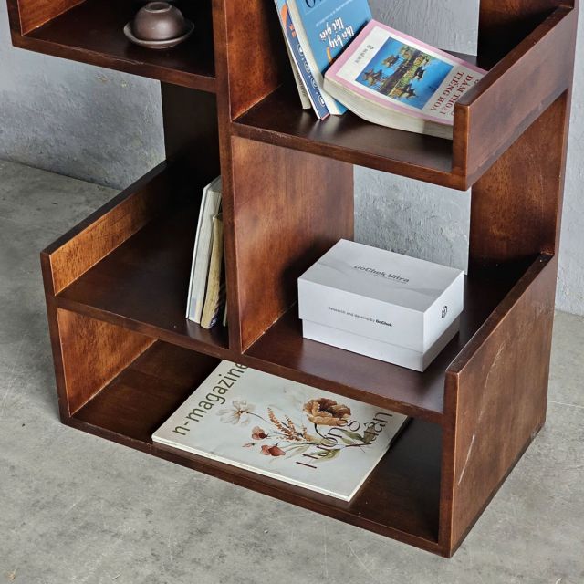 Kệ sách hình cây Claudi 60x30x150cm gỗ cao su KS68303