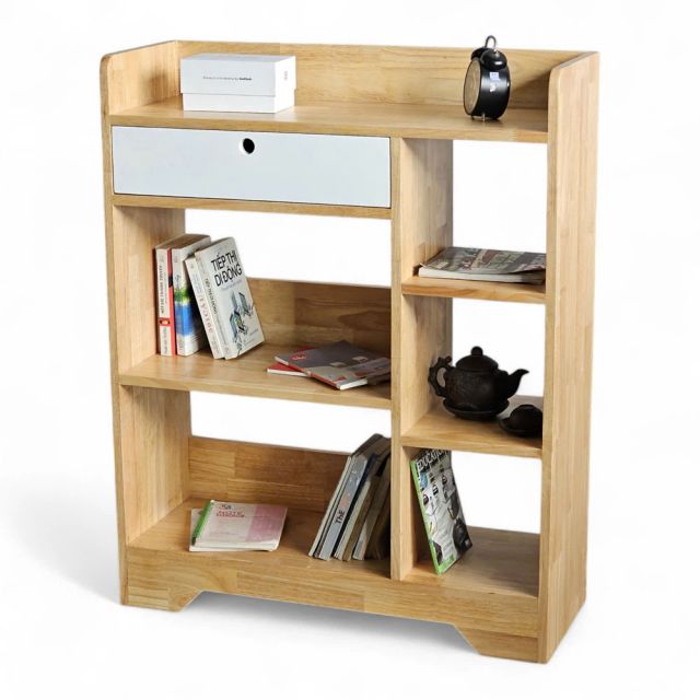 Kệ sách Combi 80x30x100cm gỗ cao su KS68296