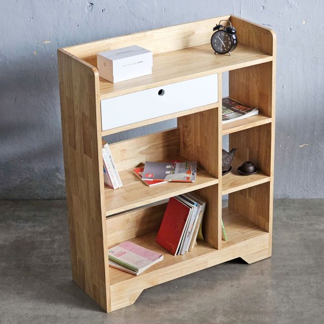 Kệ sách Combi 80x30x100cm gỗ cao su KS68296