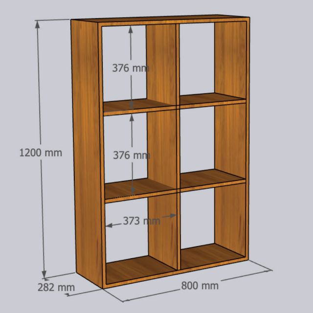 Kệ sách Limba 80x28x120cm gỗ cao su KS68306
