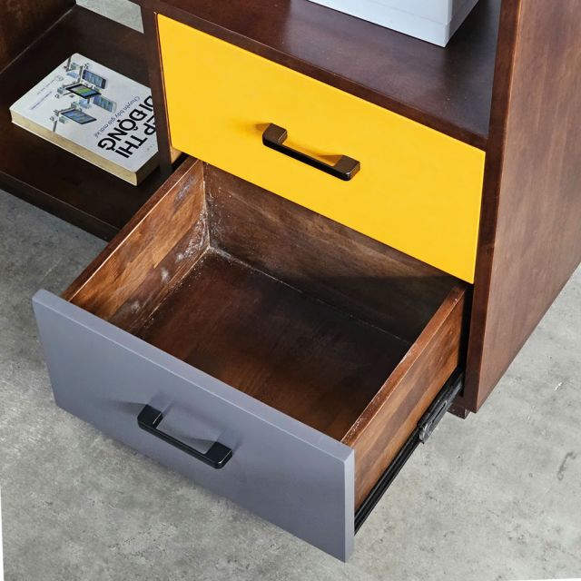 Kệ sách ô vuông Softa 80x30x160cm gỗ cao su KS68302
