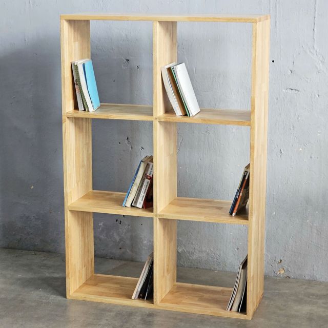 Kệ sách Limba 80x28x120cm gỗ cao su KS68306